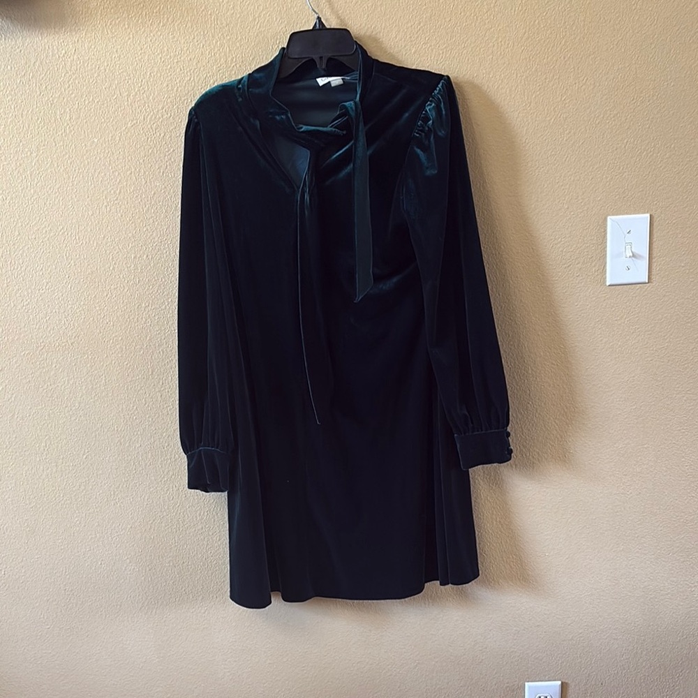 Calvin Klein Black Sheath Dress with Bishop Sleeves